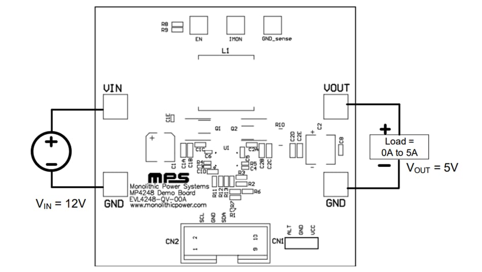 Location Circuit - Monolithic Power Systems (MPS) EVL4248-QV-00A Evaluation Board